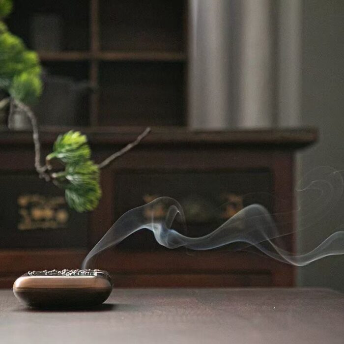portable censer with chinese features, antique bronze finish