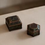 Antique-Style Hexagonal Incense Burner with Ruyi Motif & Square Incense Burner with Bamboo Forest Motif